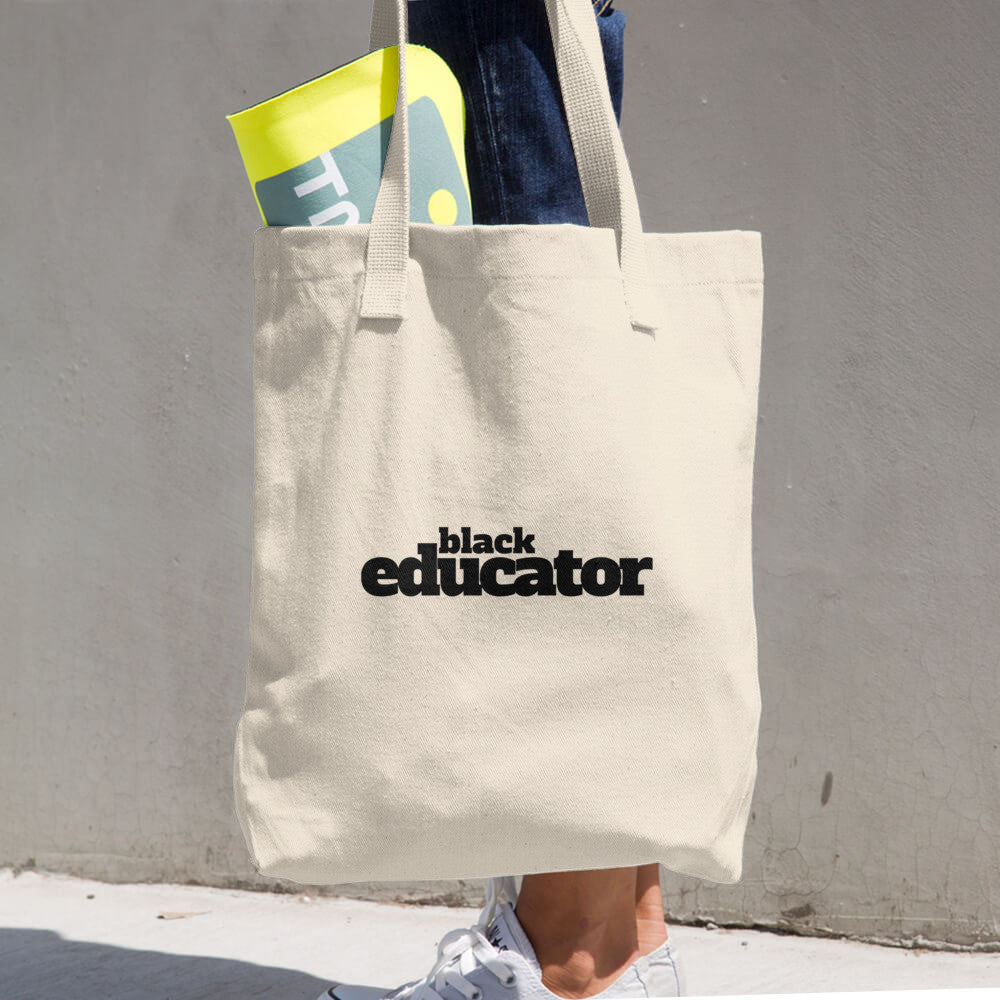 black educator teacher professor tote bag